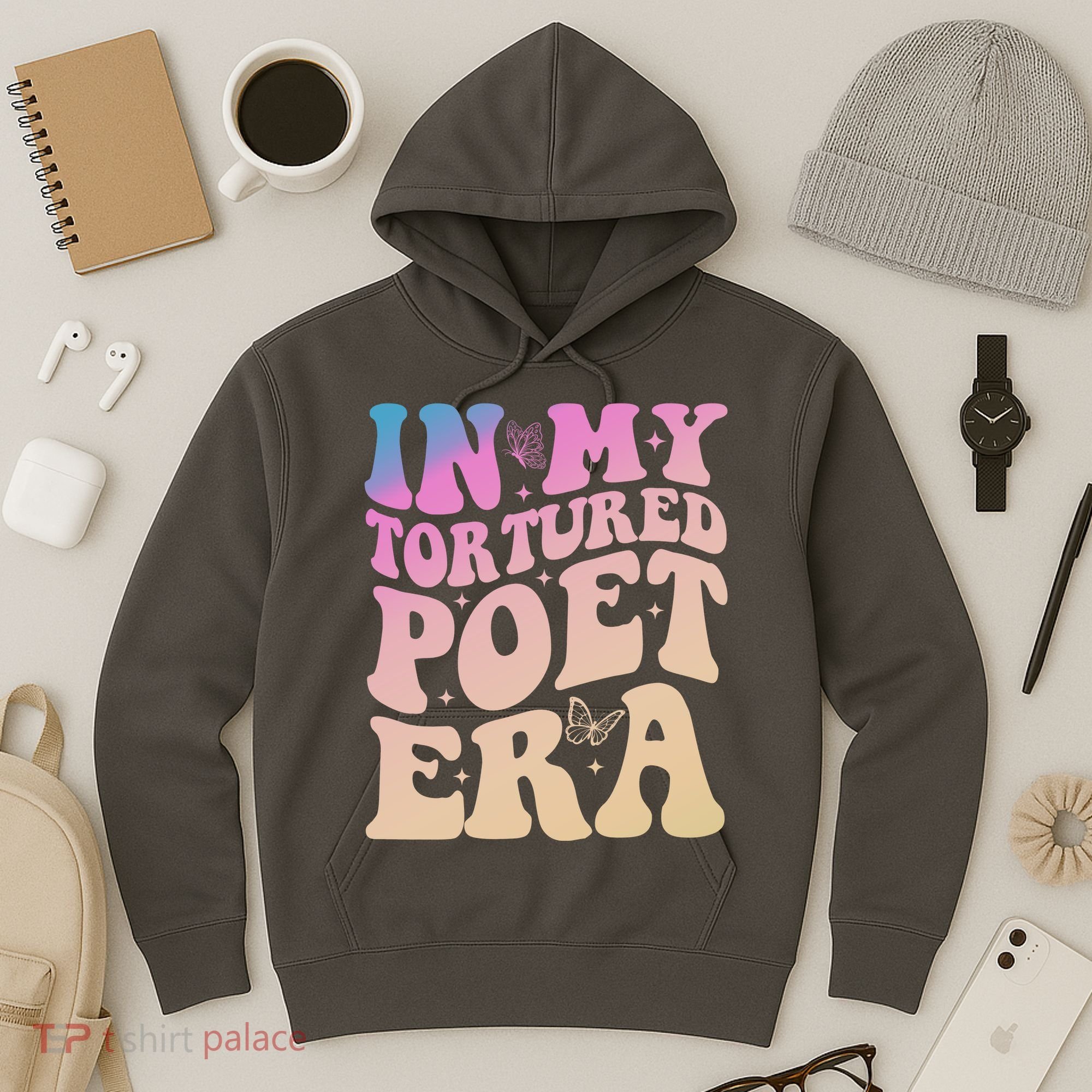 In My Tortured Poet Era Groovy Hoodie