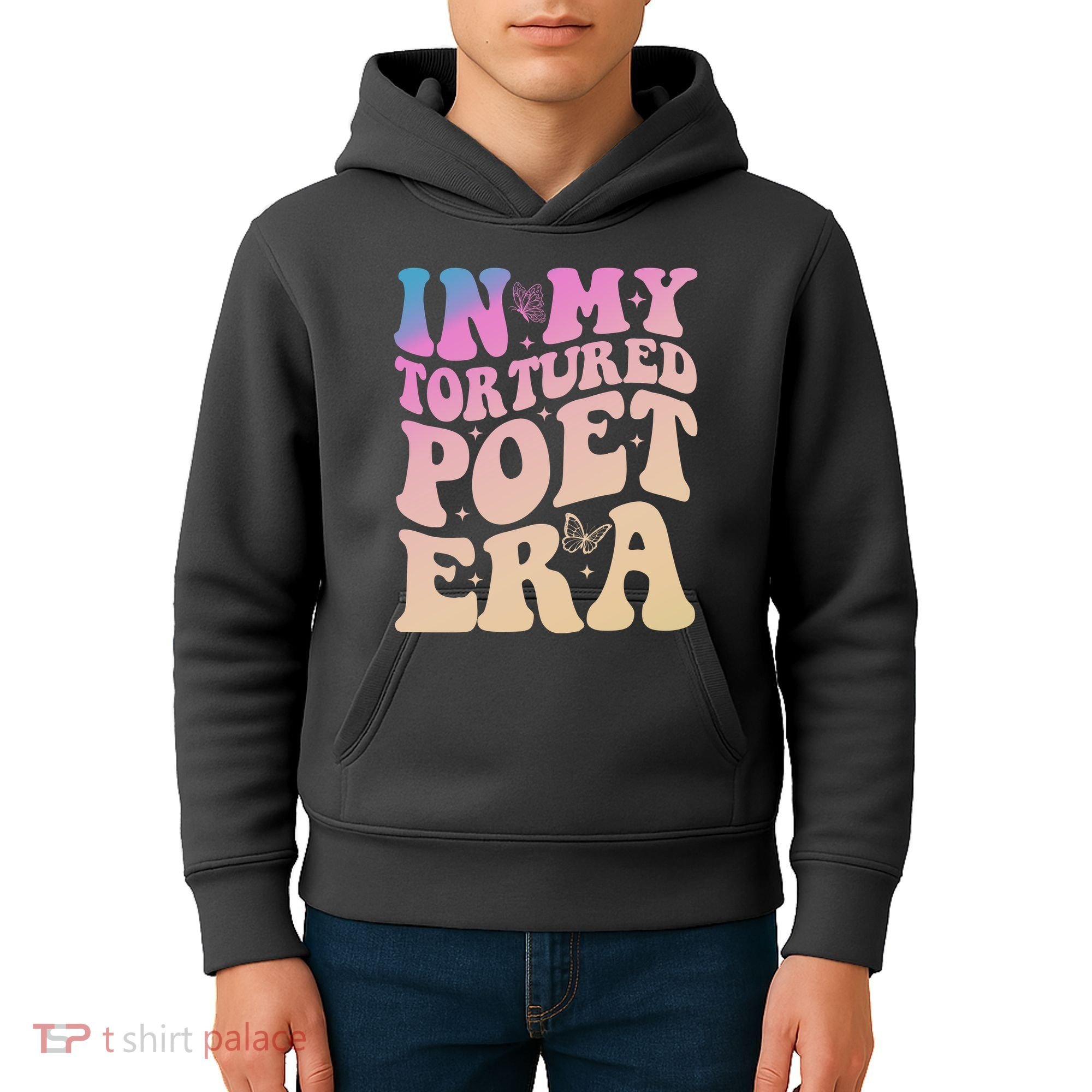 In My Tortured Poet Era Groovy Kids Hoodie