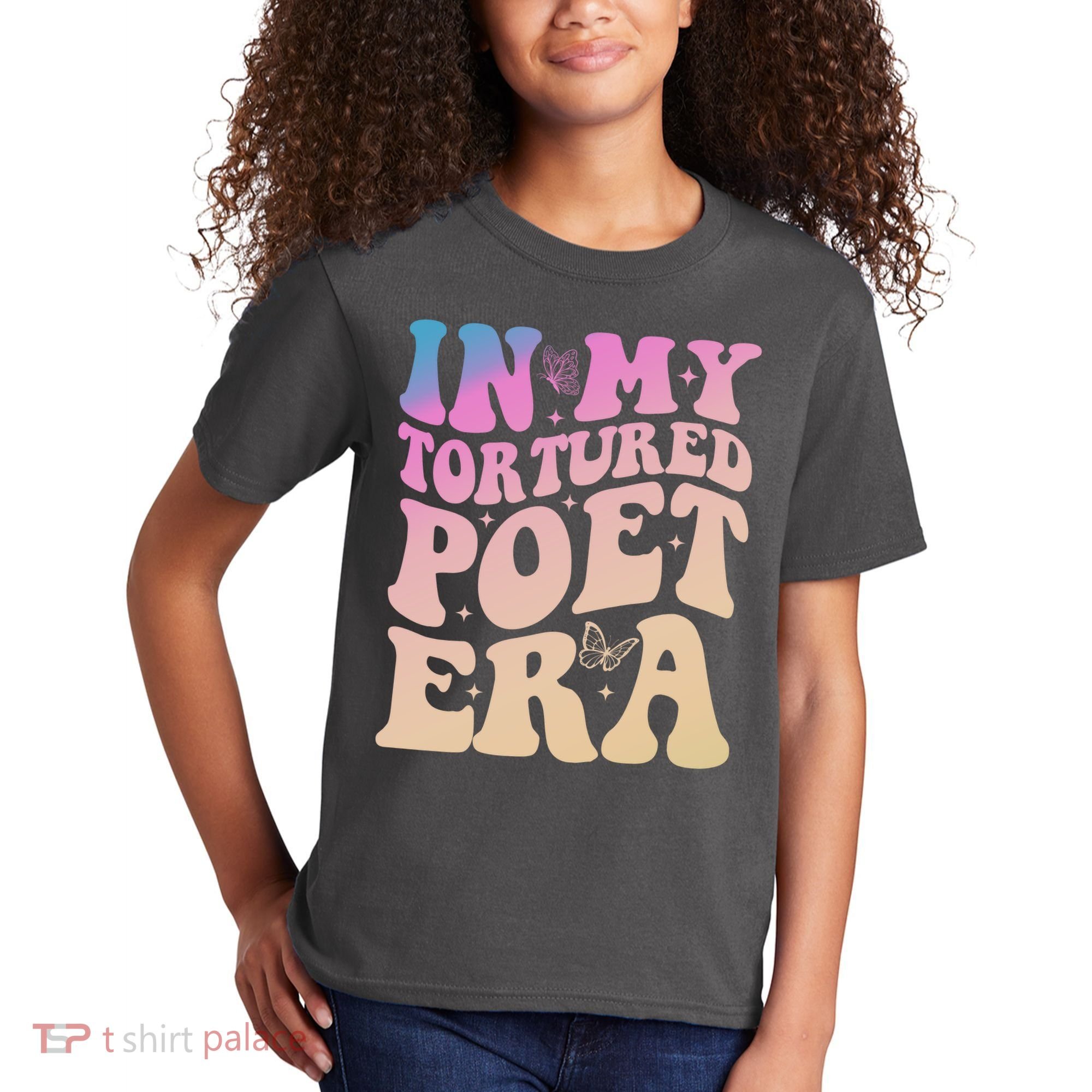 In My Tortured Poet Era Groovy Kids T-Shirt