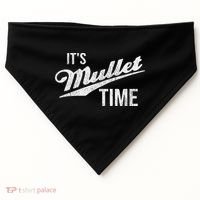 It's Mullet Time, Funny Redneck Mullet USA-Made Doggie Bandana thumb 0