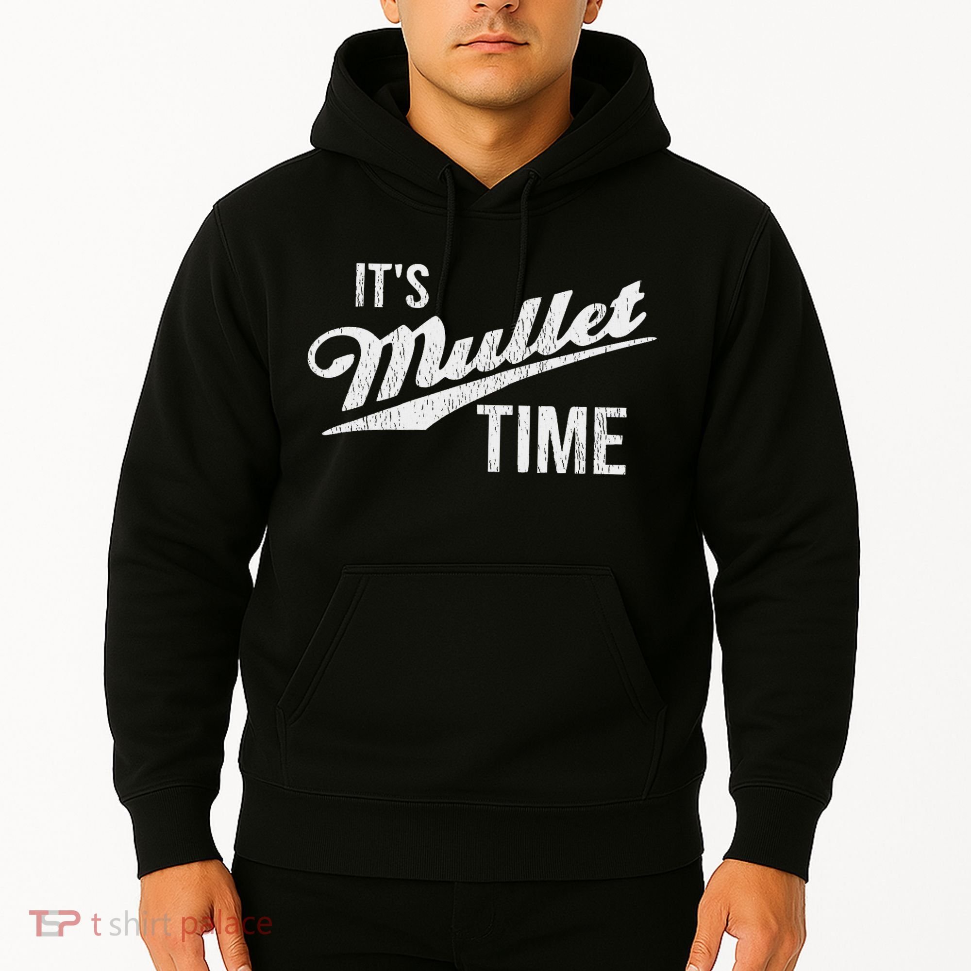 It's Mullet Time, Funny Redneck Mullet Hoodie