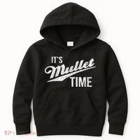 It's Mullet Time, Funny Redneck Mullet Kids Hoodie thumb 0