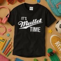 It's Mullet Time, Funny Redneck Mullet Kids T-Shirt thumb 3