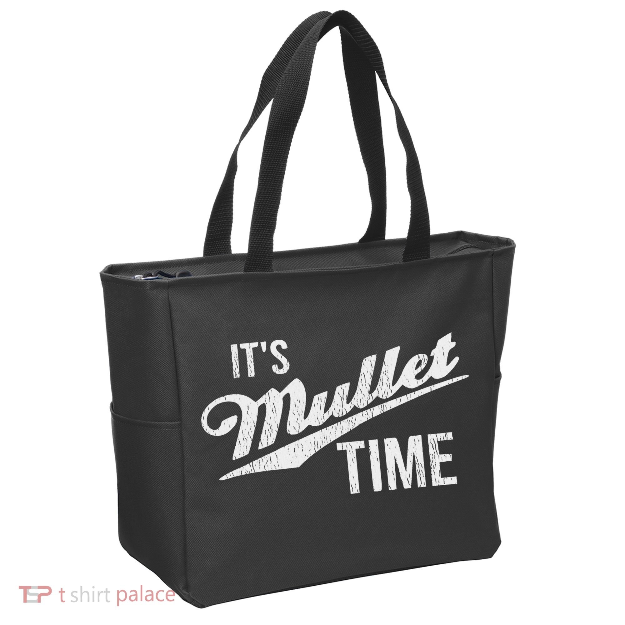 It's Mullet Time, Funny Redneck Mullet Tote Bag