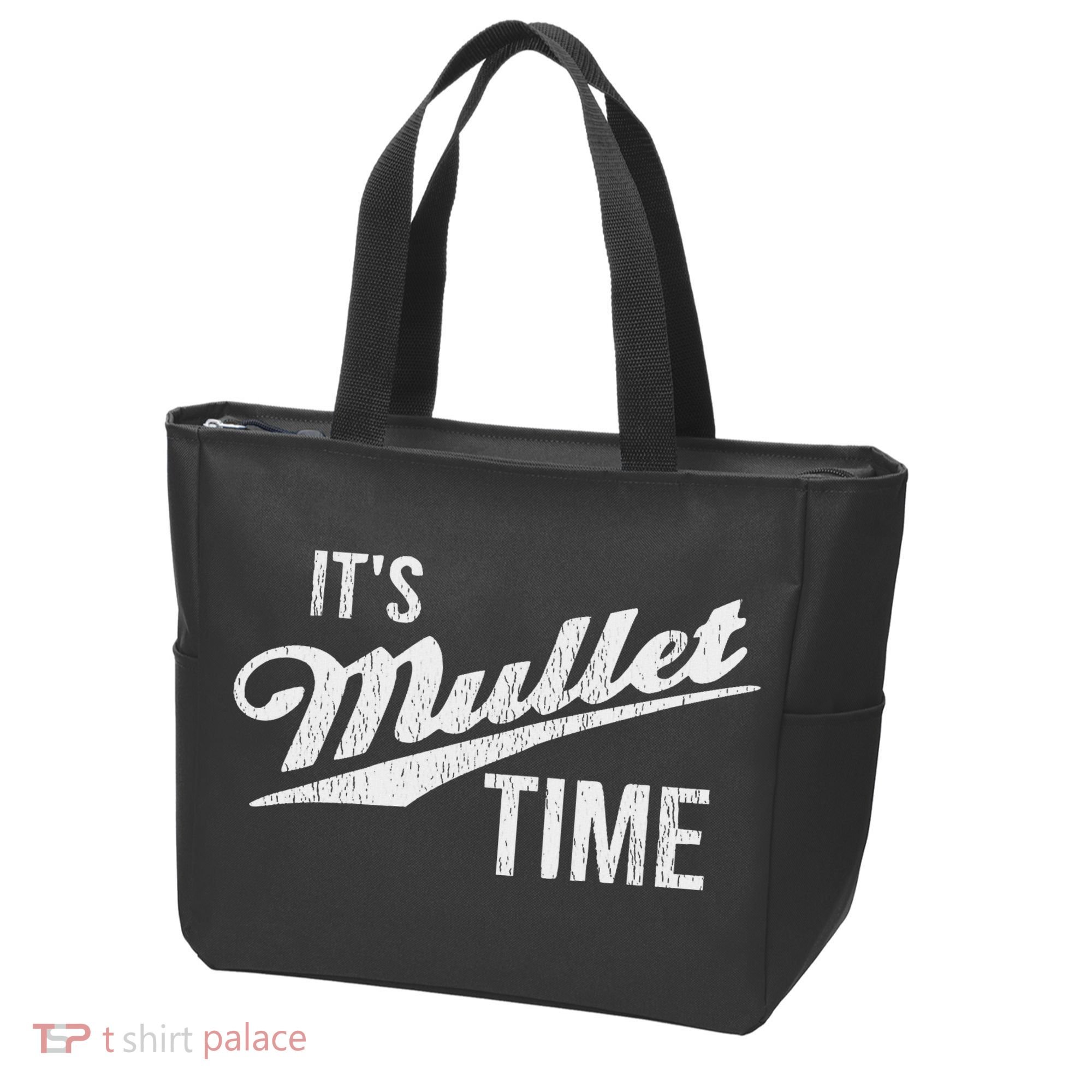 It's Mullet Time, Funny Redneck Mullet Tote Bag