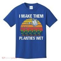I Make Them Planties Wet Funny Gardening Saying Gift Kids T-Shirt thumb 0