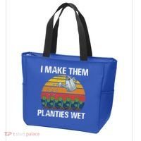 I Make Them Planties Wet Funny Gardening Saying Gift Tote Bag thumb 3