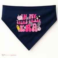In My Third Grade Era Back To School 3rd Grade Retro Groovy USA-Made Doggie Bandana thumb 0