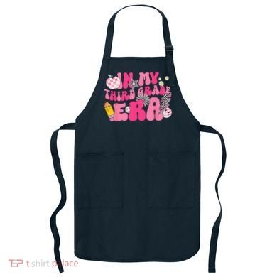 In My Third Grade Era Back To School 3rd Grade Retro Groovy Apron