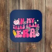 In My Third Grade Era Back To School 3rd Grade Retro Groovy Coaster thumb 0