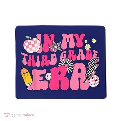 In My Third Grade Era Back To School 3rd Grade Retro Groovy Mousepad