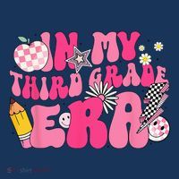 In My Third Grade Era Back To School 3rd Grade Retro Groovy Women's Tank Top thumb 5
