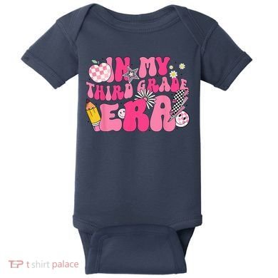 In My Third Grade Era Back To School 3rd Grade Retro Groovy Baby Bodysuit