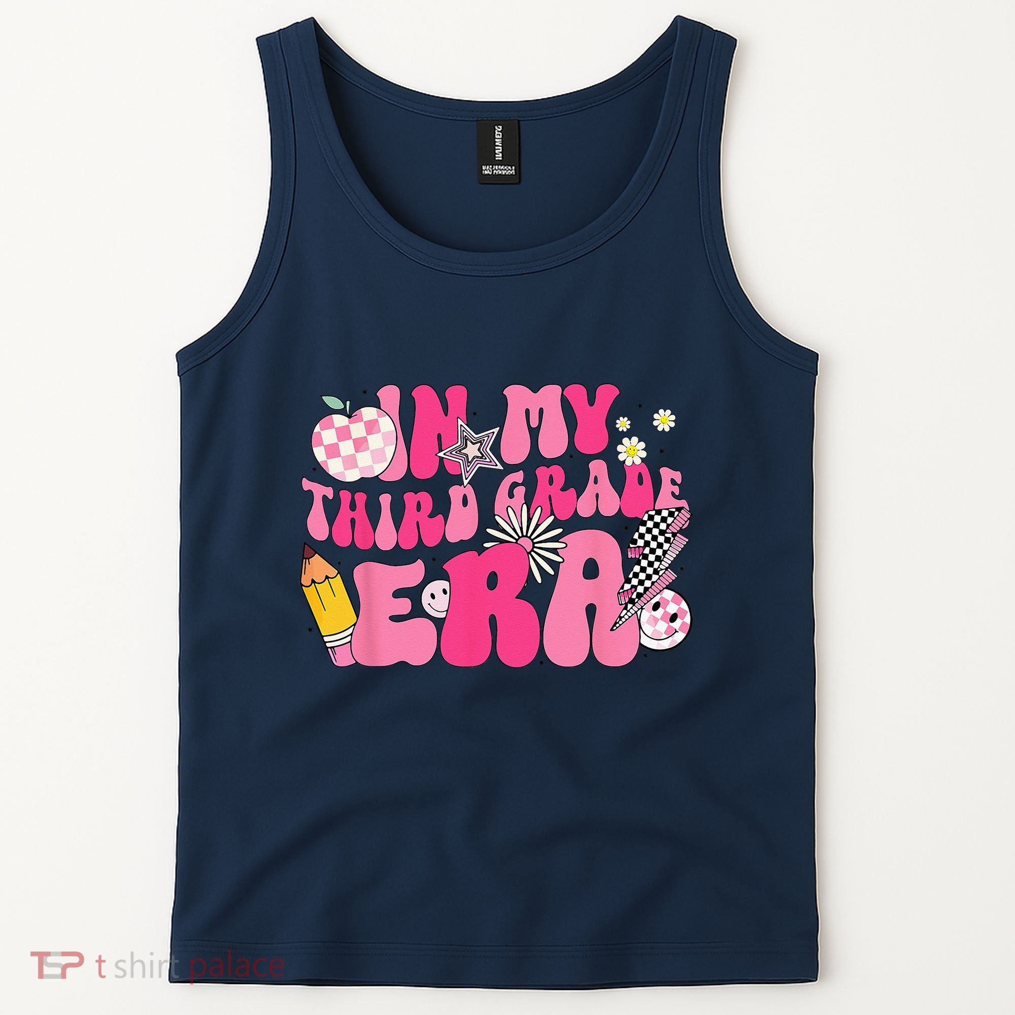 In My Third Grade Era Back To School 3rd Grade Retro Groovy Tank Top