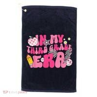 In My Third Grade Era Back To School 3rd Grade Retro Groovy Golf Towel thumb 0