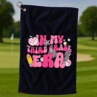 In My Third Grade Era Back To School 3rd Grade Retro Groovy Golf Towel thumb 1
