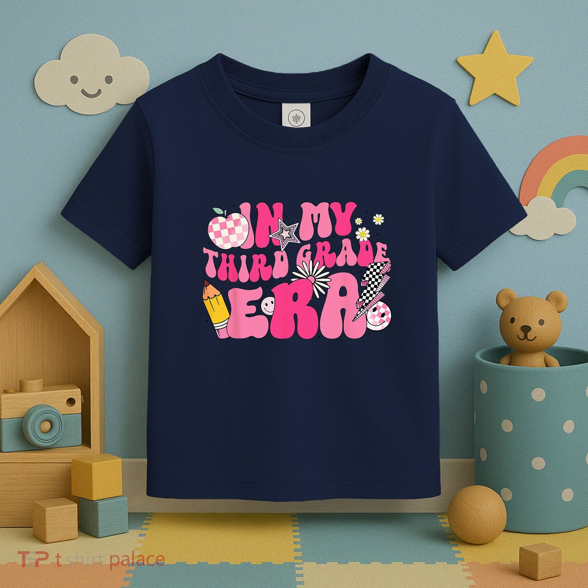 In My Third Grade Era Back To School 3rd Grade Retro Groovy Toddler T-Shirt