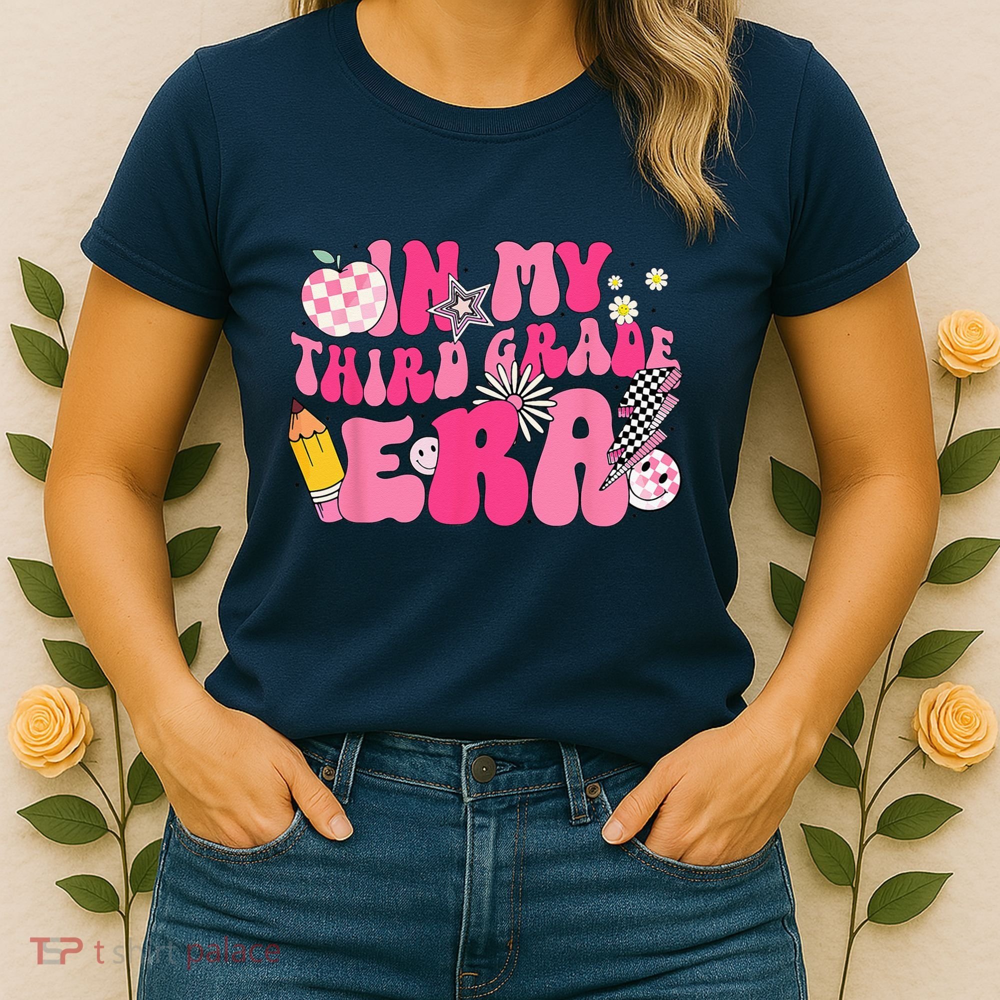 In My Third Grade Era Back To School 3rd Grade Retro Groovy Women's T-Shirt