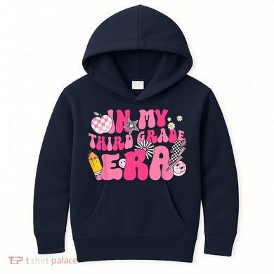 In My Third Grade Era Back To School 3rd Grade Retro Groovy Kids Hoodie