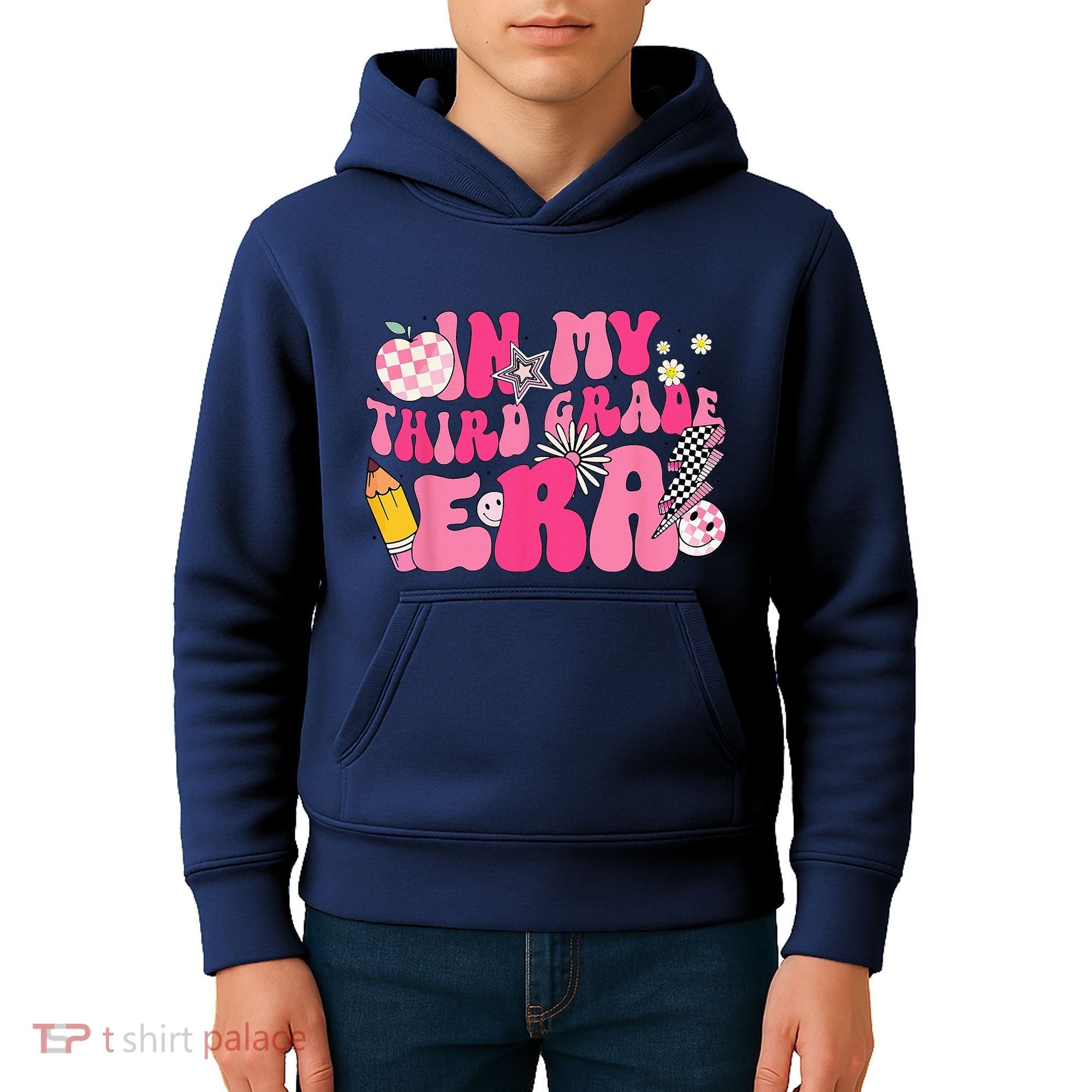 In My Third Grade Era Back To School 3rd Grade Retro Groovy Kids Hoodie