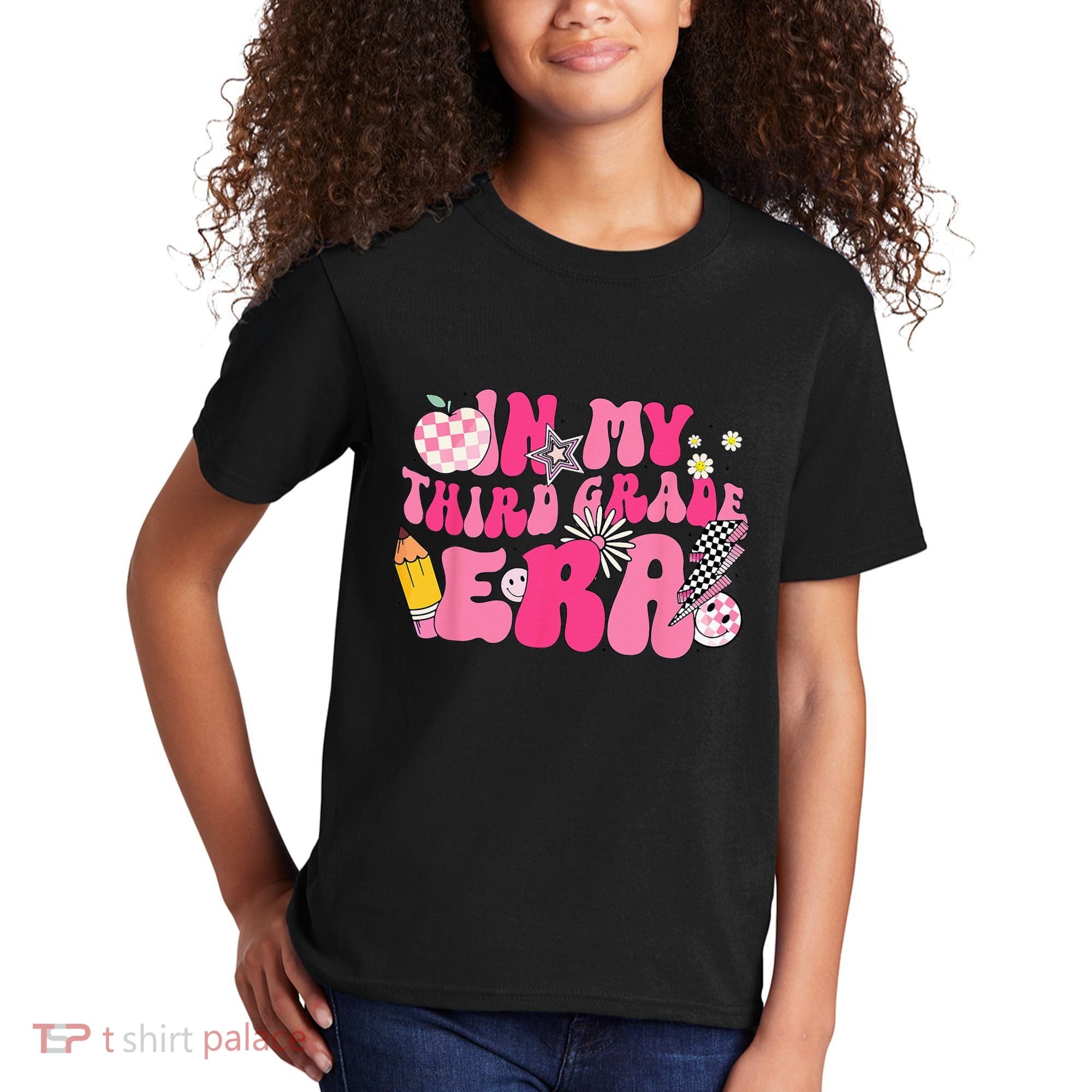 In My Third Grade Era Back To School 3rd Grade Retro Groovy Kids T-Shirt