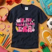 In My Third Grade Era Back To School 3rd Grade Retro Groovy Kids T-Shirt thumb 3