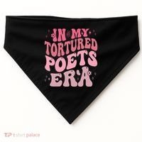 In My Tortured Poets Era Pink Groovy USA-Made Doggie Bandana thumb 0