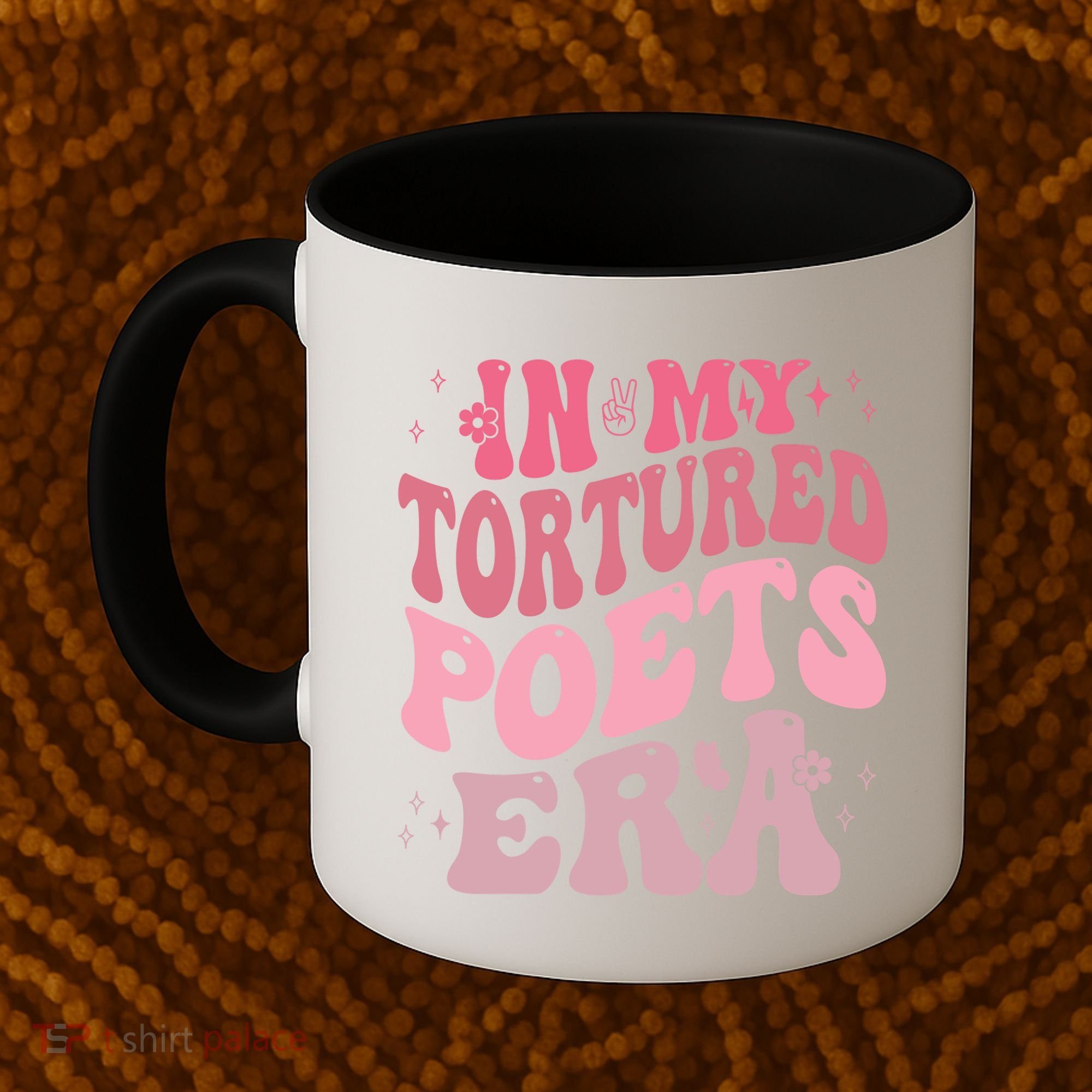 In My Tortured Poets Era Pink Groovy Coffee Mug