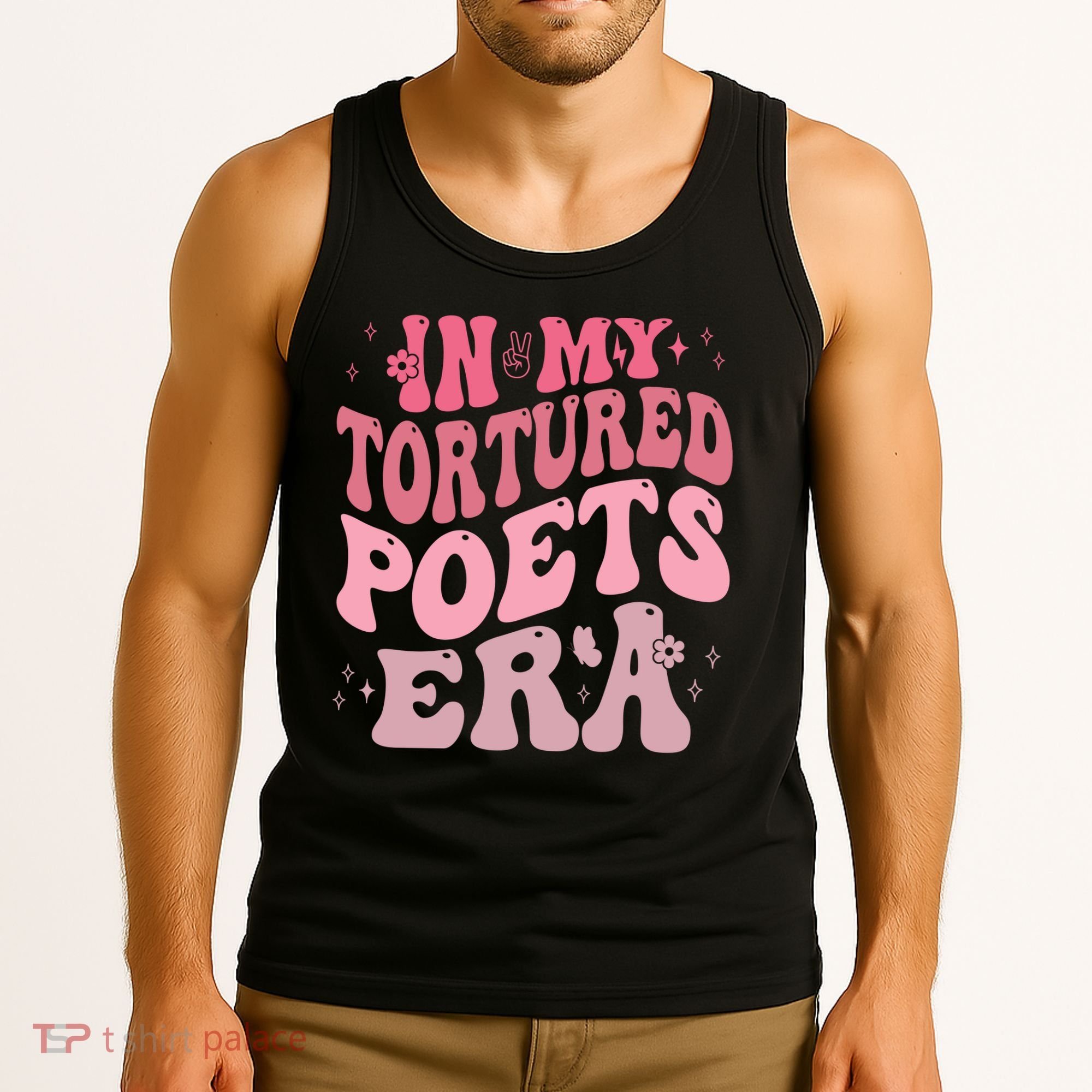 In My Tortured Poets Era Pink Groovy Tank Top