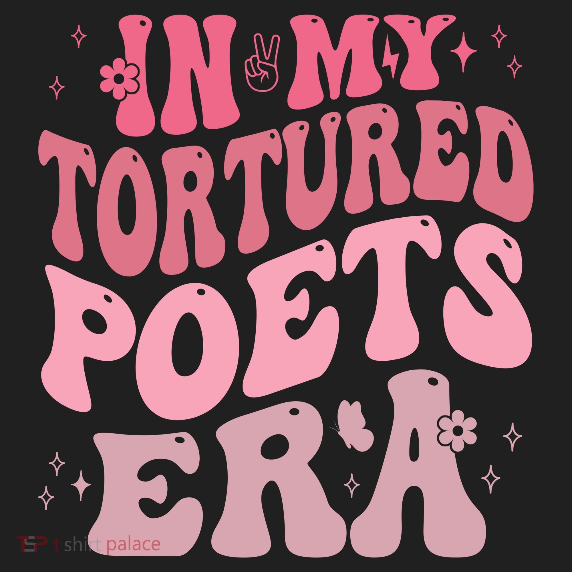 In My Tortured Poets Era Pink Groovy Golf Towel