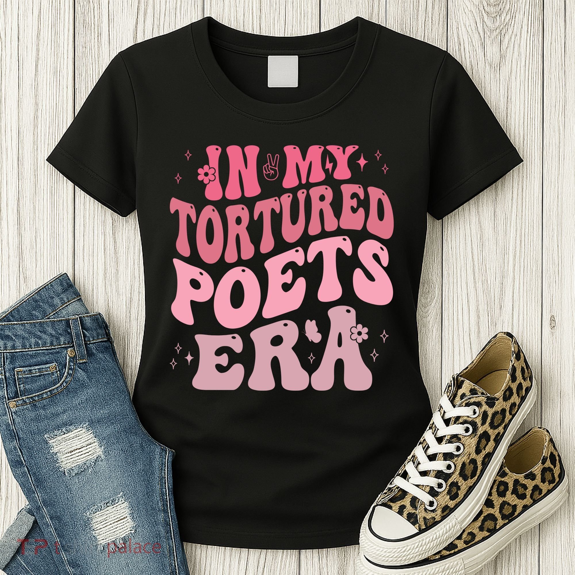 In My Tortured Poets Era Pink Groovy Women's T-Shirt