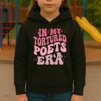 In My Tortured Poets Era Pink Groovy Kids Hoodie thumb 3