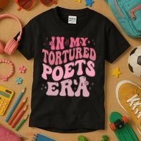 In My Tortured Poets Era Pink Groovy Kids T-Shirt thumb 3