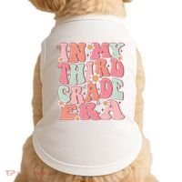 In My Third Grade Era Girl Cute Back To School 3rd Grade Era Doggie Tank thumb 0