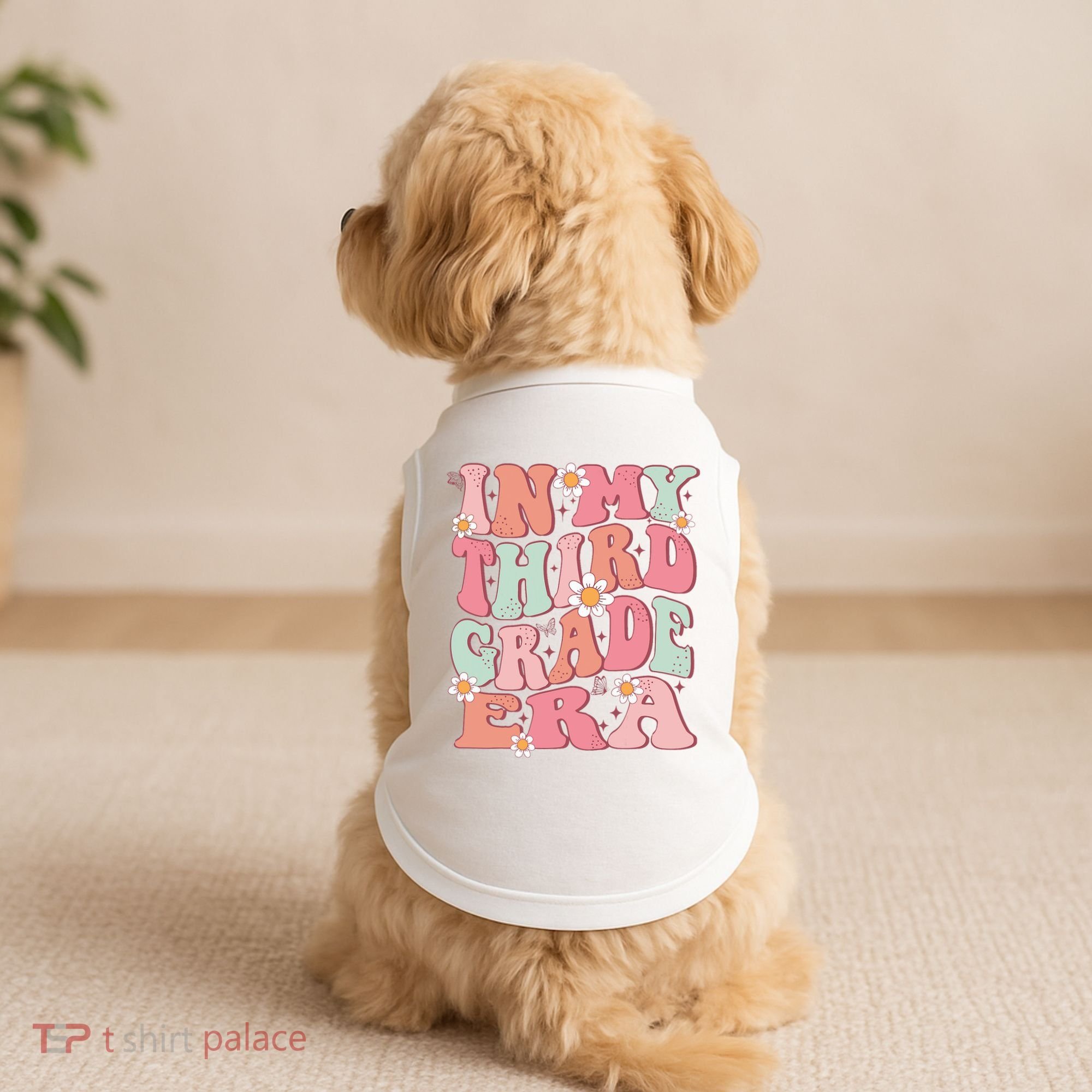 In My Third Grade Era Girl Cute Back To School 3rd Grade Era Doggie Tank