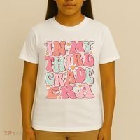 In My Third Grade Era Girl Cute Back To School 3rd Grade Era T-Shirt thumb 4