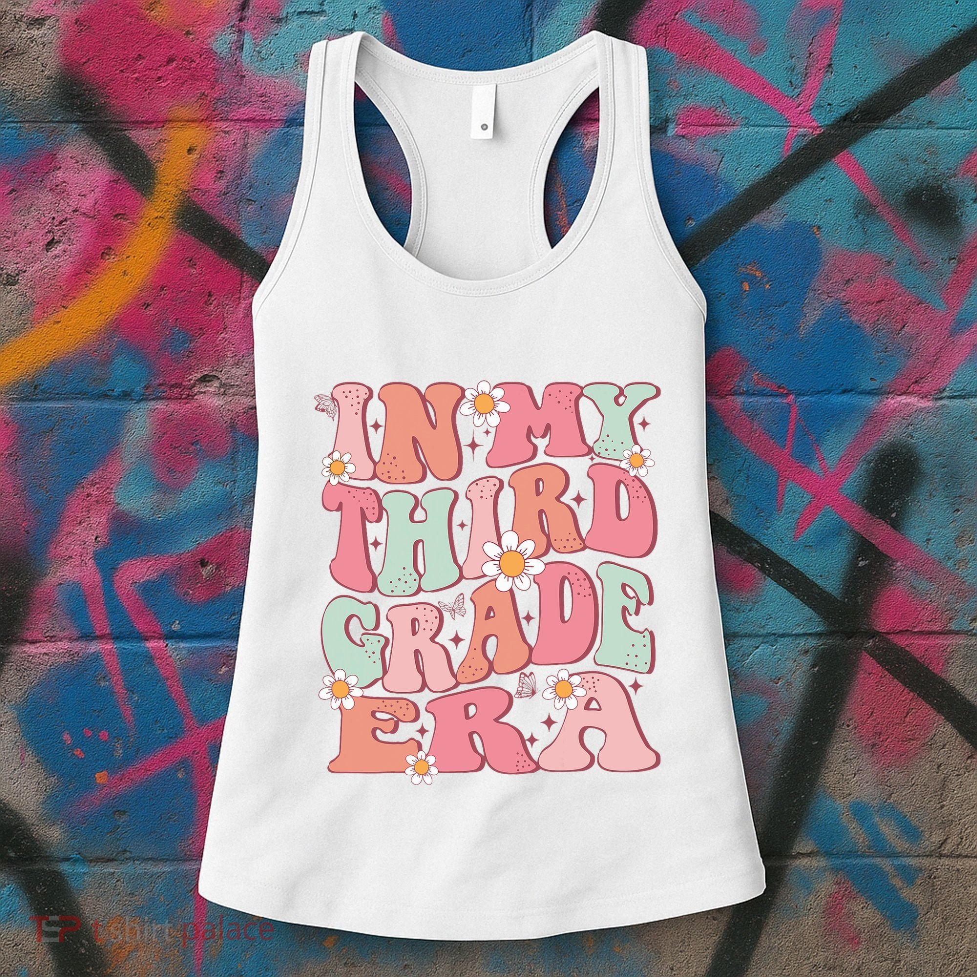 In My Third Grade Era Girl Cute Back To School 3rd Grade Era Women's Tank Top