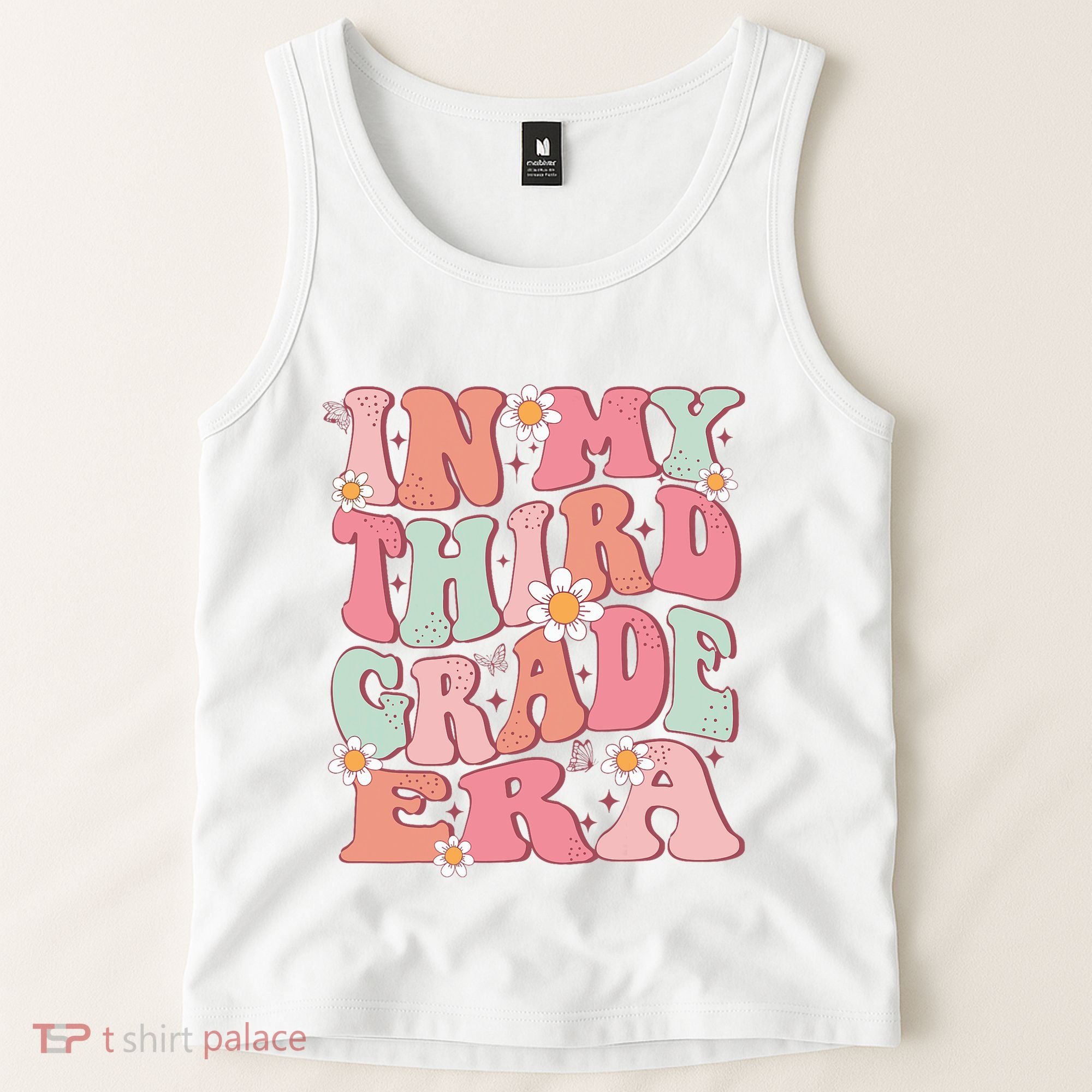 In My Third Grade Era Girl Cute Back To School 3rd Grade Era Tank Top