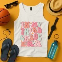 In My Third Grade Era Girl Cute Back To School 3rd Grade Era Tank Top thumb 4