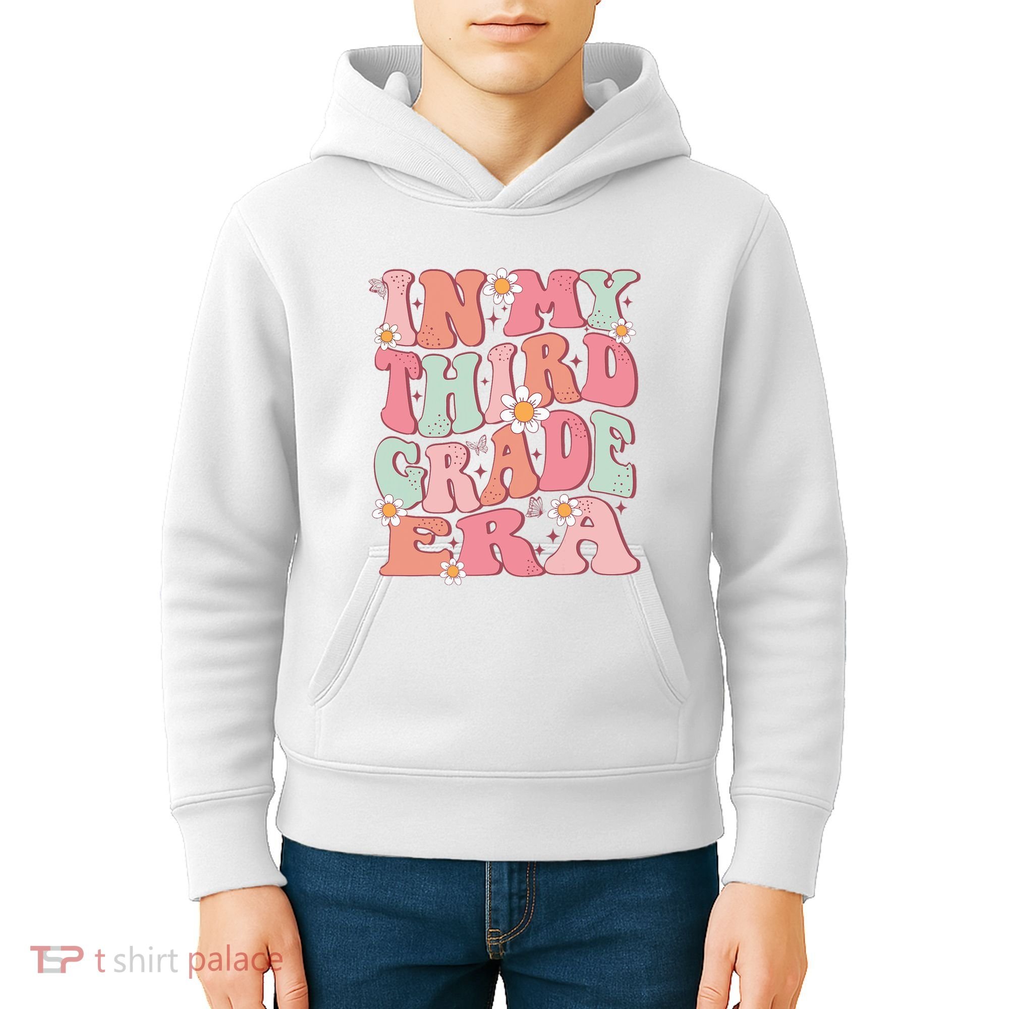 In My Third Grade Era Girl Cute Back To School 3rd Grade Era Kids Hoodie