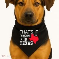 Im Moving To Texas USA-Made Doggie Bandana thumb 1