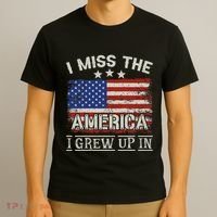 I Miss The America I Grew Up In Vintage American T-Shirt thumb 3