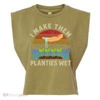 I Make Them Planties Wet Retro Funny Gardening Plants Lovers Garment-Dyed Women's Muscle Tee thumb 0