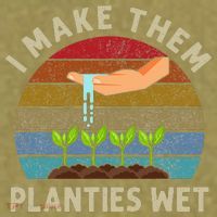 I Make Them Planties Wet Retro Funny Gardening Plants Lovers Garment-Dyed Women's Muscle Tee thumb 6