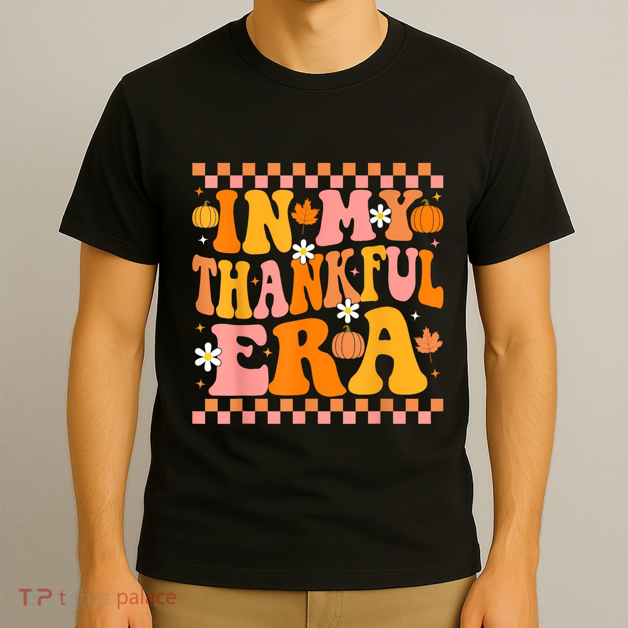 In My Thankful Era Fall Pumpkin Autumn Groovy Thanksgiving T-Shirt