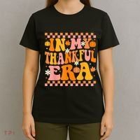 In My Thankful Era Fall Pumpkin Autumn Groovy Thanksgiving T-Shirt thumb 4
