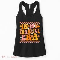 In My Thankful Era Fall Pumpkin Autumn Groovy Thanksgiving Women's Tank Top thumb 0