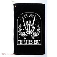 In My Thirties Era 30th Birthday Outfit Skeleton Hand Golf Towel thumb 0