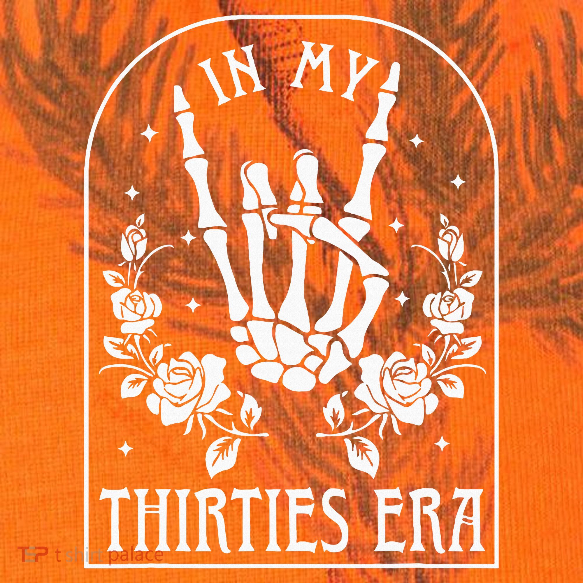 In My Thirties Era 30th Birthday Outfit Skeleton Hand Kati Licensed 12" Camo Cuffed Beanie