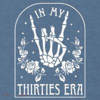 In My Thirties Era 30th Birthday Outfit Skeleton Hand Comfort Colors Garment-Dyed Hooded Sweatshirt thumb 2